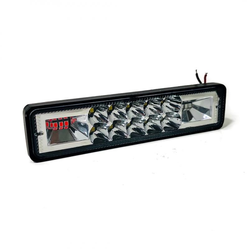 FARO DE LED RECTANGULAR - MICRO CHIP 18 LED BLANCO Y FUNCIONES AZUL/ROJO 15.5X4.3X4.1CM