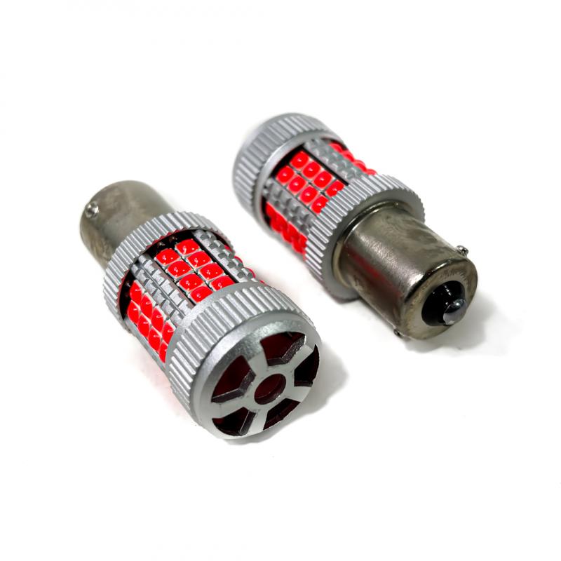 LED SENALIZACION CREE 1156 / 1141 P21W COLOR ROJO - 24 WATTS SUPER CANBUS- 40 LED CREE - 12V/24V