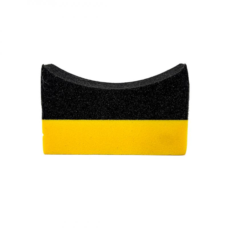 ESPONJA PARA RUEDA AMARILLA Y NEGRA 10CM * 6CM *4CM