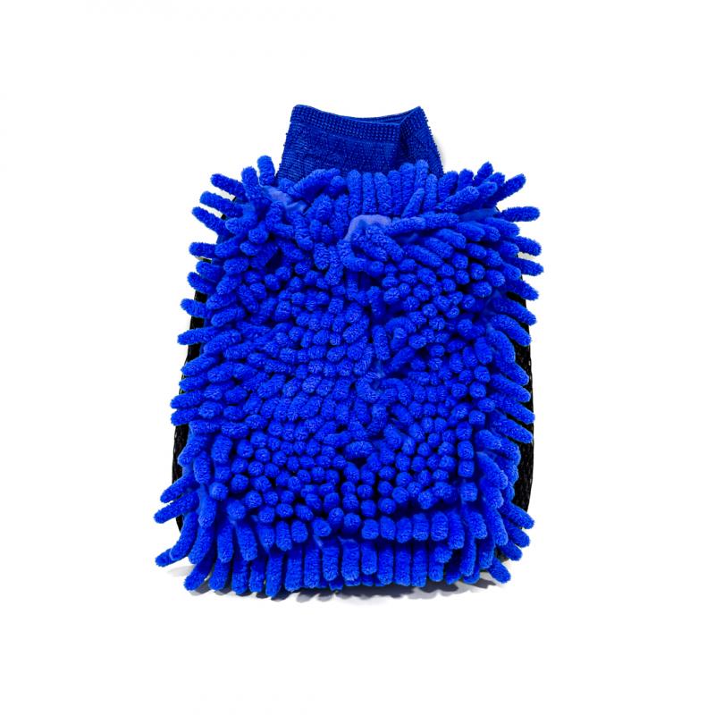 ESPONJA MANOPLA GUANTE MANOPLA CHENILLE + CORAL AZUL Y GRIS