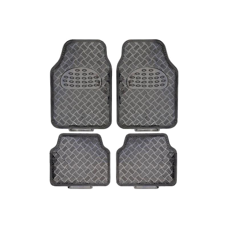 ALFOMBRA PVC ALUMINIO METALIZADA MATE 4 PIEZAS