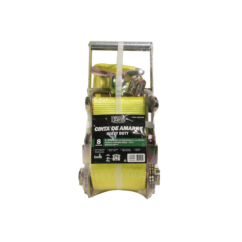 1 pieza HEAVY DUTY de 8 metros de largo x 10.2 cm de ancho. Capacidad 10000 kgs