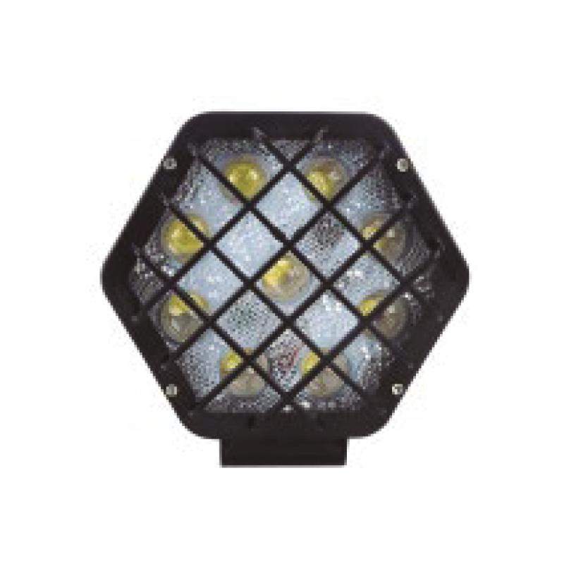 ROMBOIDAL 48 WATTS (16 LED 3 WATTS) COLOR BLANCO 12V / 24V - HAZ DE LUZ SPOT -