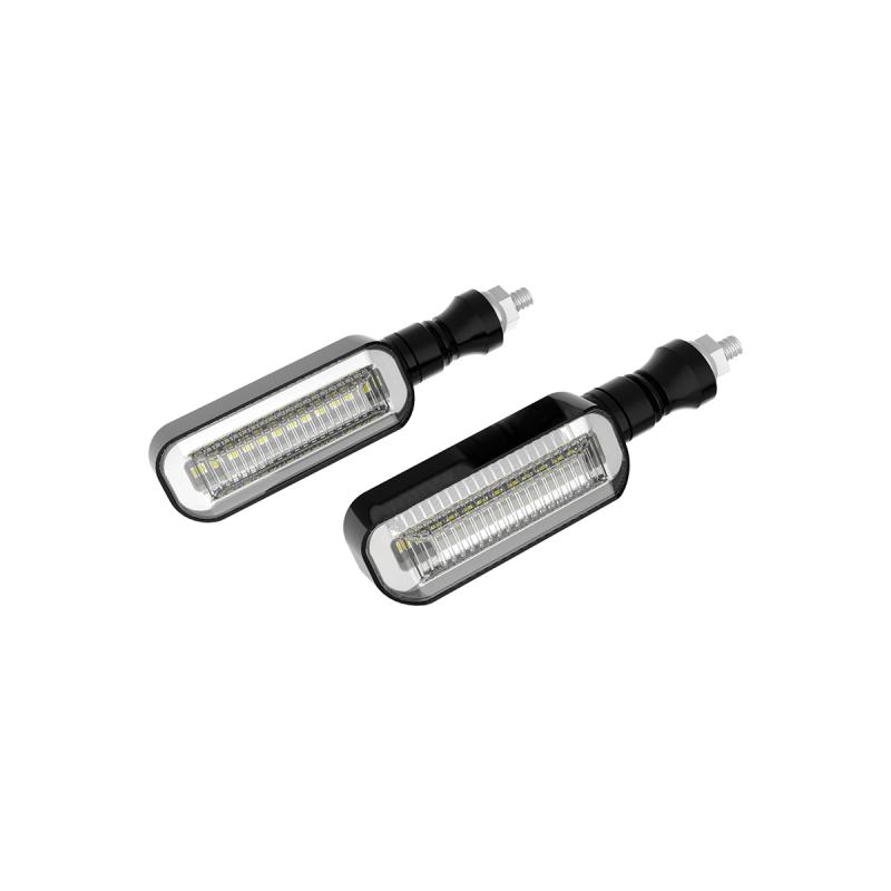 FARO DE GIRO UNIVERSAL AMBAR SECUENCIAL 12V 5W 1500 LUX JUEGO 2 UNIDADES