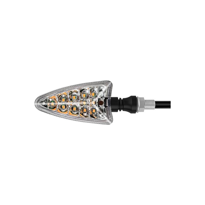 FARO DE GIRO UNIVERSAL AMBAR 12V 5W 1500 LUX JUEGO 2 UNIDADES