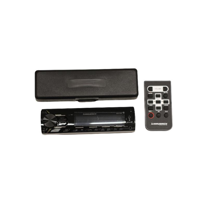 1 DIN CON BLUETOOTH, AUX, MP3, AM / FM, FRENTE DESMONTABLE, ESTUCHE CONTROL REMOTO, TARJETA SD, CANTIDAD POR CAJA MASTER 10
