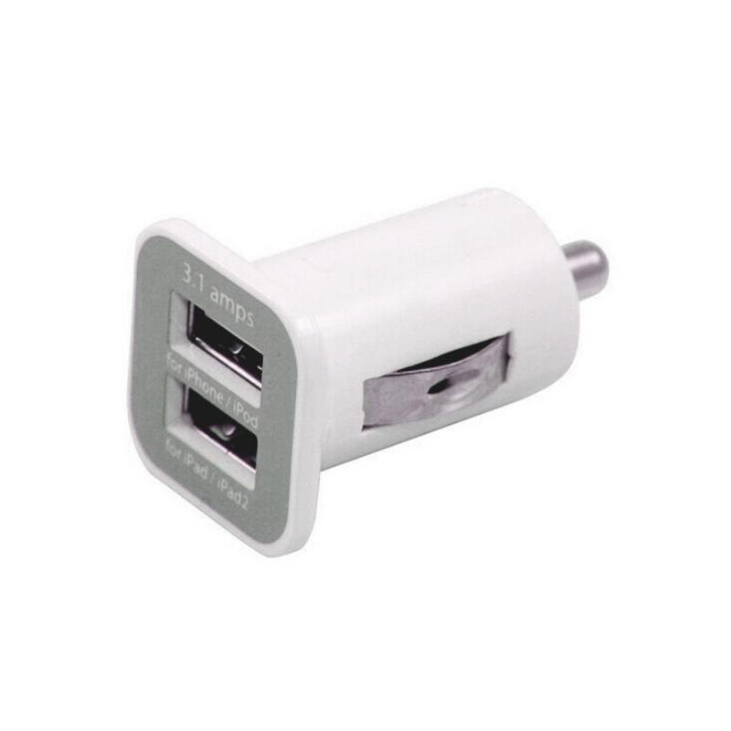 CARGADOR DOBLE USB 12V / 24V OUTPUT 5V 3100MA BLANCO