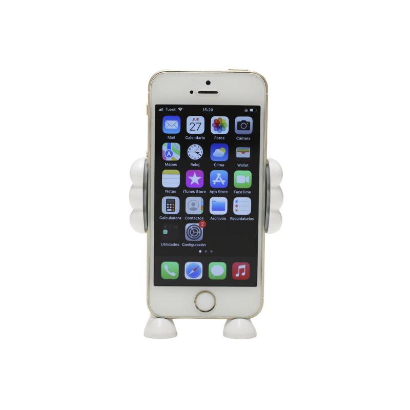 SOPORTE PARA CELULARES CON ENGANCHE PARA A/A BLANCO + GRIS