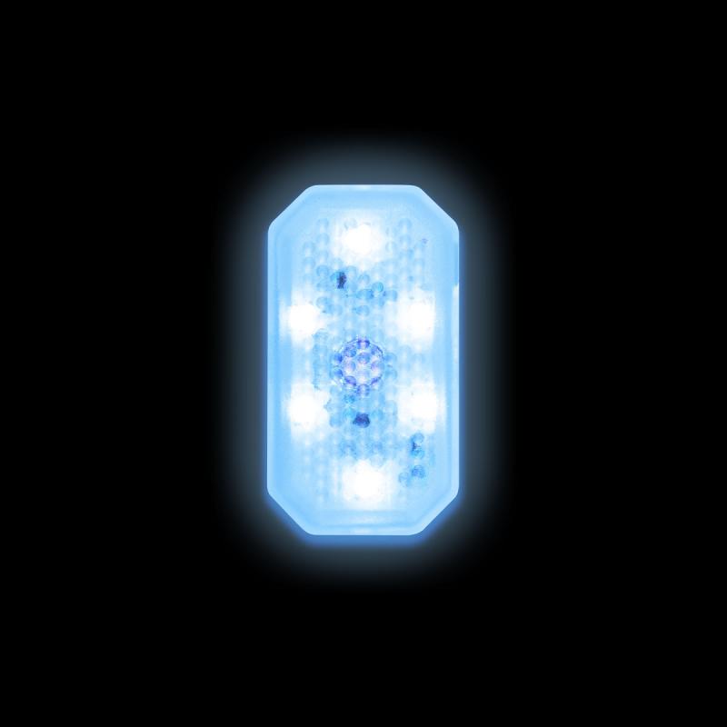 RECARGABLE USB 6 LED CREE AUTOADHESIVO COLOR AZUL FRIO