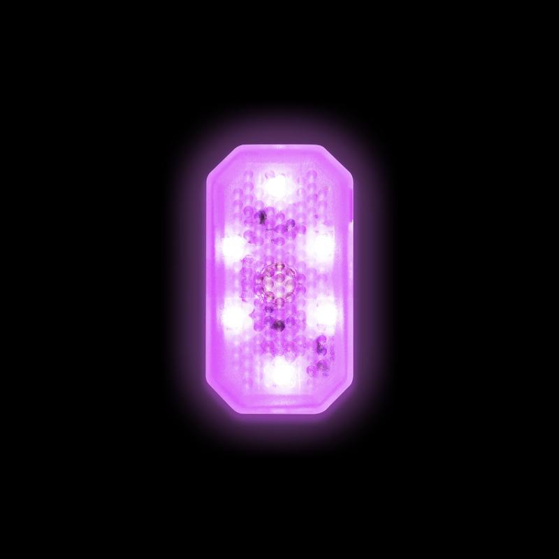 RECARGABLE USB 6 LED CREE AUTOADHESIVO COLOR ROSA