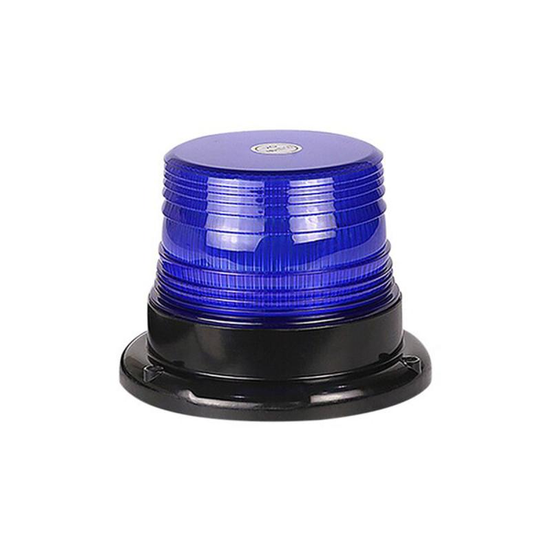 BALIZA GIRATORIA LED 12V - 24V COLOR AZUL CON CONEXION A TOMA 12V