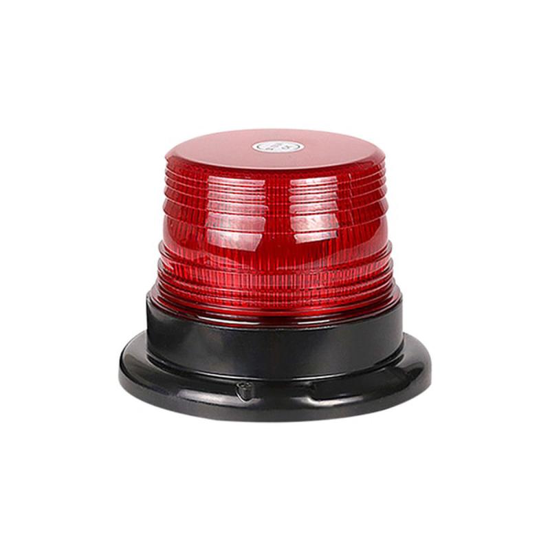 BALIZA GIRATORIA LED 12V - 24V COLOR ROJO CON CONEXION A TOMA 12V
