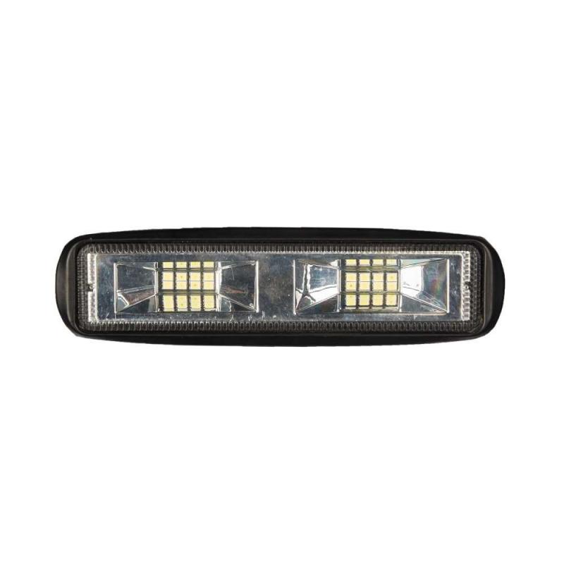 FARO RECTANGULAR FLASH 18W 12/24V  WATERPROOF IP67 OFF ROAD - MEDIDAS 16 x 4 x 4 cm