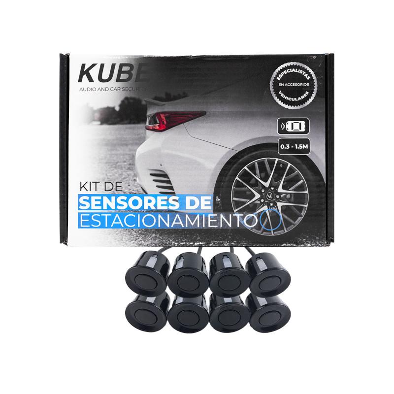 NEGRO - 8 PIEZAS (4 DELANTERAS Y 4 TRASERAS) CON DISPLAY ELECTRONICO CON DISTANCIA NUMERICA Y GRAFICA