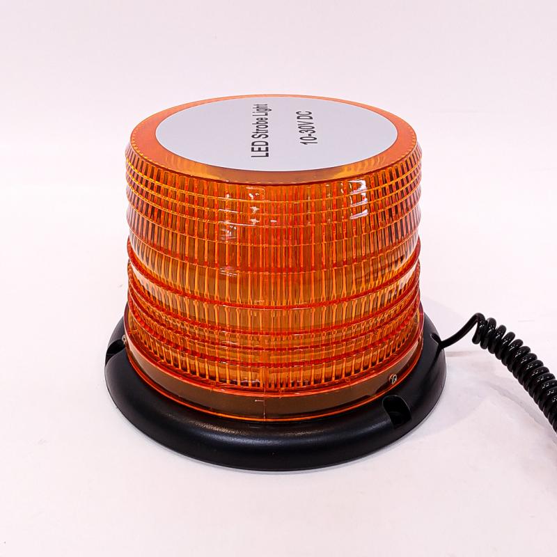 BALIZA GIRATORIA LED 12V - 24V COLOR AMBAR CON CONEXION A TOMA 12V
