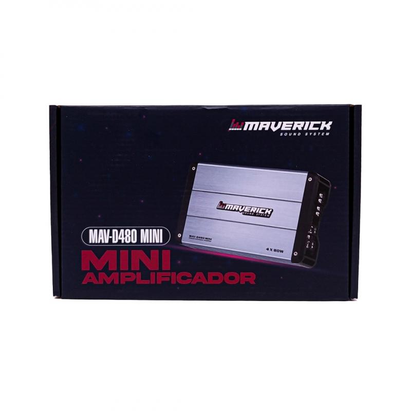AMPLIFICADOR - POTENCIA CLASE D MINI - 4 CANALES 80 WATTS