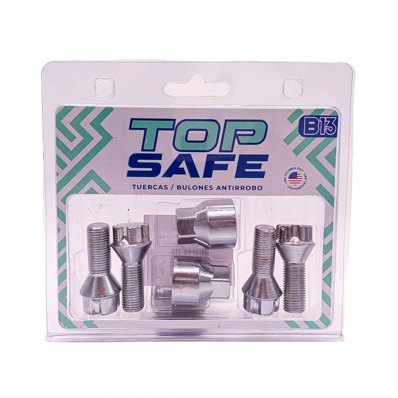 CONJUNTO DE 4 BULONES + 2 LLAVES MEDIDAS PASO DE ROSCA 12X1.25, HEXAGONO 17MM, LARGO 26MM. MARCAS: ALFA ROMEO / PEUGEOT / CITROEN