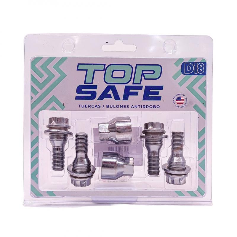 CONJUNTO DE 4 BULONES + 2 LLAVES MEDIDAS PASO DE ROSCA 12X1.25, HEXAGONO 17MM, LARGO 36MM. MARCAS: CITRÖEN / PEUGEOT