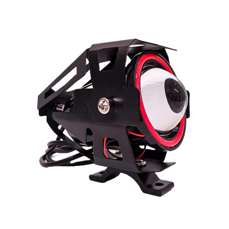 LUZ LED ALTA Y BAJA BLANCA CON FUNCION FLASH Y OJO DE ANGEL ROJO 9V-36V 1 LED - 18 WATTS MEDIDAS 61*30*120 (mm)