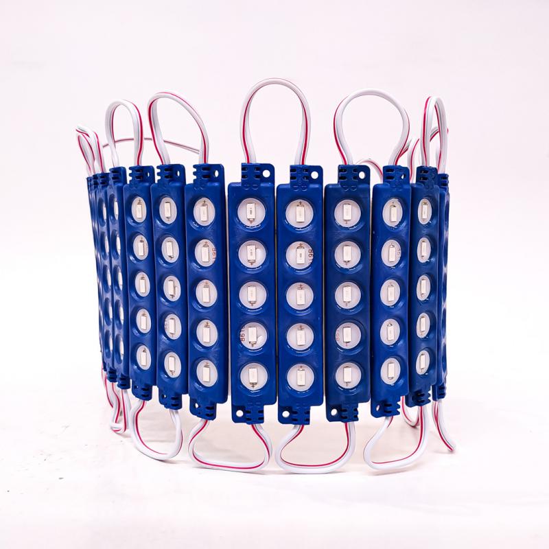 5 LED COB CIRCULAR AUTOADHESIVO 24V COLOR AZUL 7CM X 1,5CM