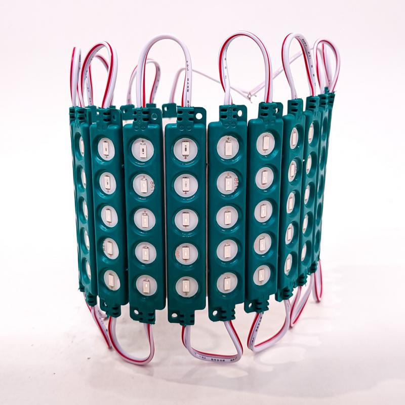 5 LED COB CIRCULAR AUTOADHESIVO 12V COLOR VERDE 7CM X 1,5CM
