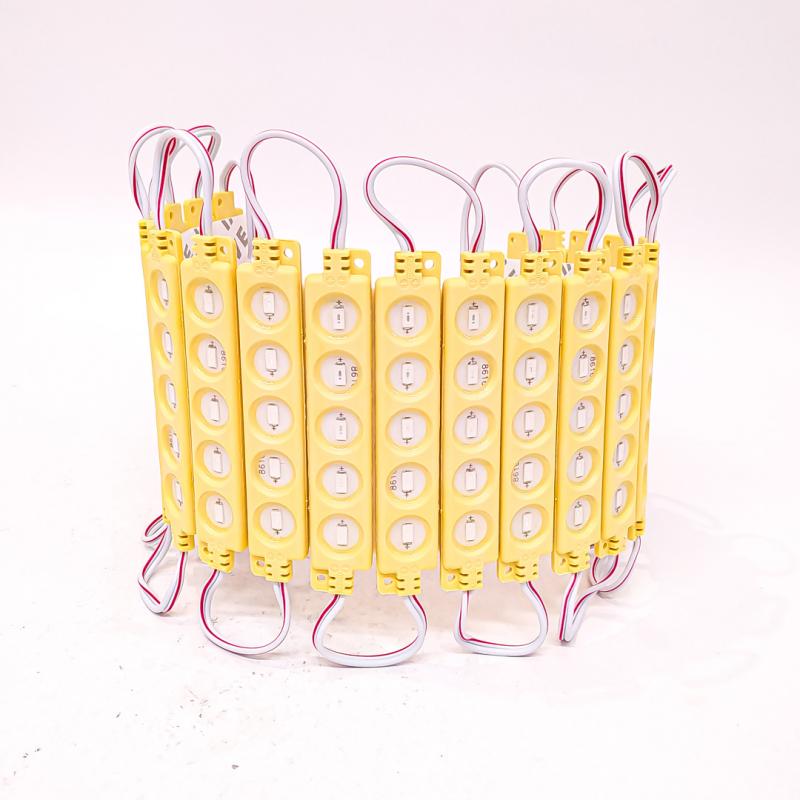 5 LED COB CIRCULAR AUTOADHESIVO 12V COLOR AMBAR 7CM X 1,5CM