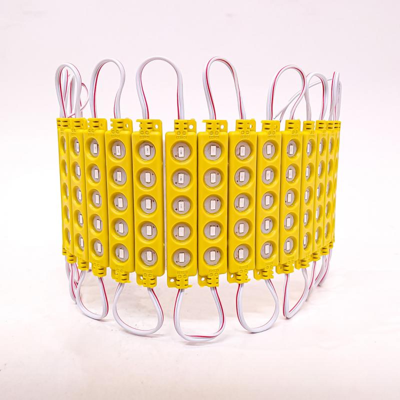 5 LED COB CIRCULAR AUTOADHESIVO 24V COLOR AMBAR 7CM X 1,5CM