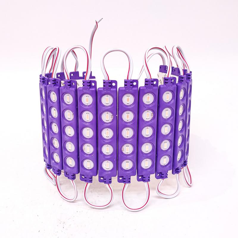 5 LED COB CIRCULAR AUTOADHESIVO 12V COLOR VIOLETA 7CM X 1,5CM