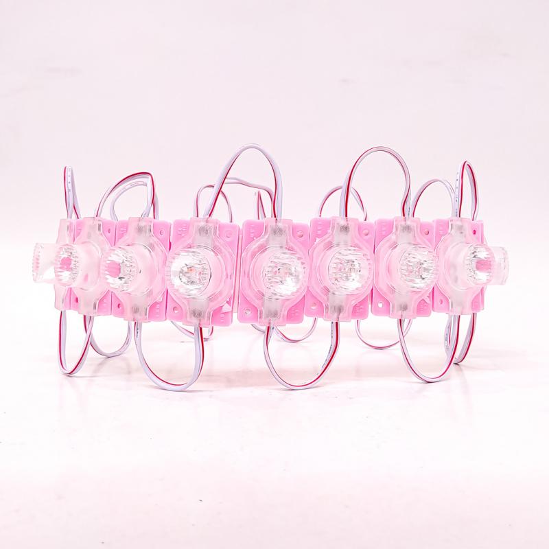 1 LED SMD CON LUPA AUTOADHESIVO 12V COLOR ROSA 4,5CM X 3CM