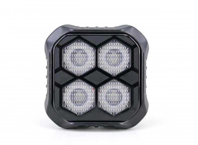 FARO DE LED UNIVERSAL CUADRADRO 2,8 COLOR BLANCO - 40 WATTS - 4 CHIPS LED OSRAM LP/HF - 12V/24V