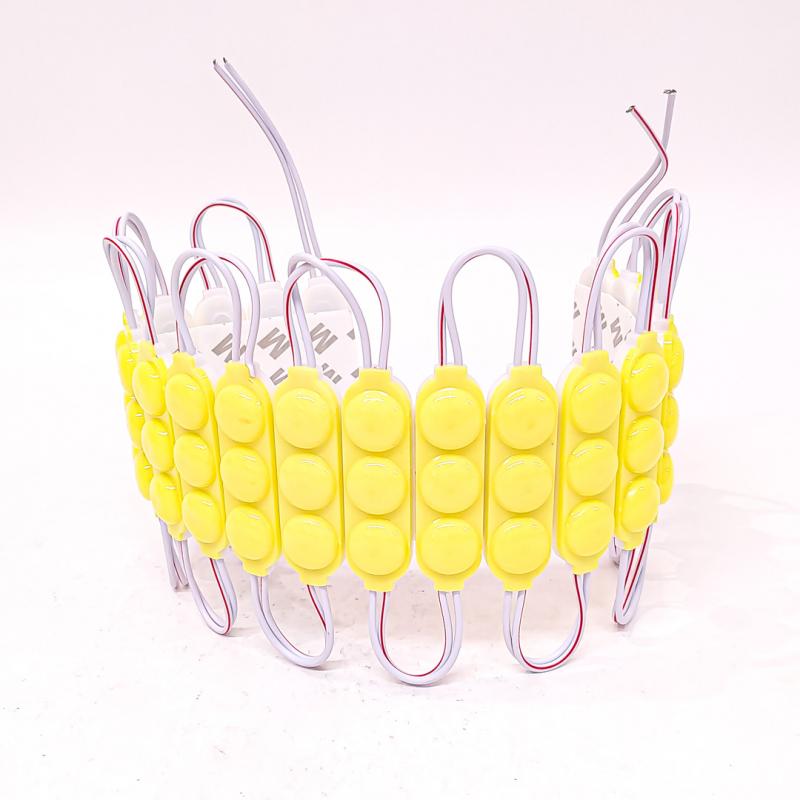 3 LED COB CIRCULAR FUME AUTOADHESIVO 12V COLOR AMBAR 7CM X 1,5CM CANTIDAD POR CAJA MASTER 2000