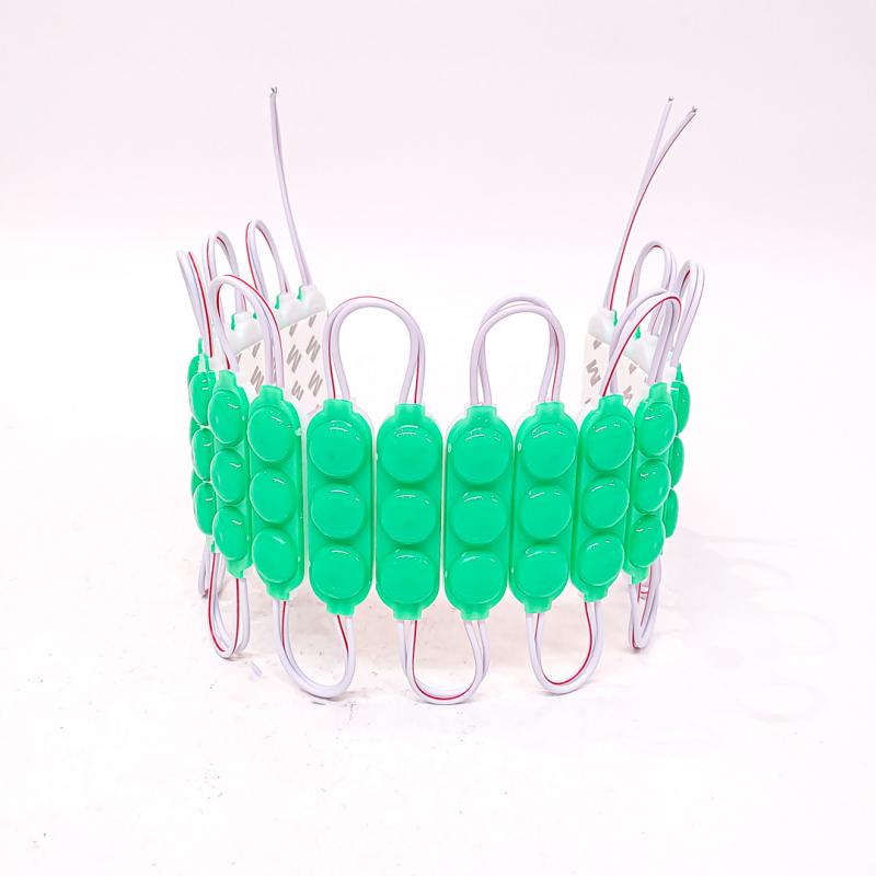 3 LED COB CIRCULAR FUME AUTOADHESIVO 12V COLOR VERDE 7CM X 1,5CM