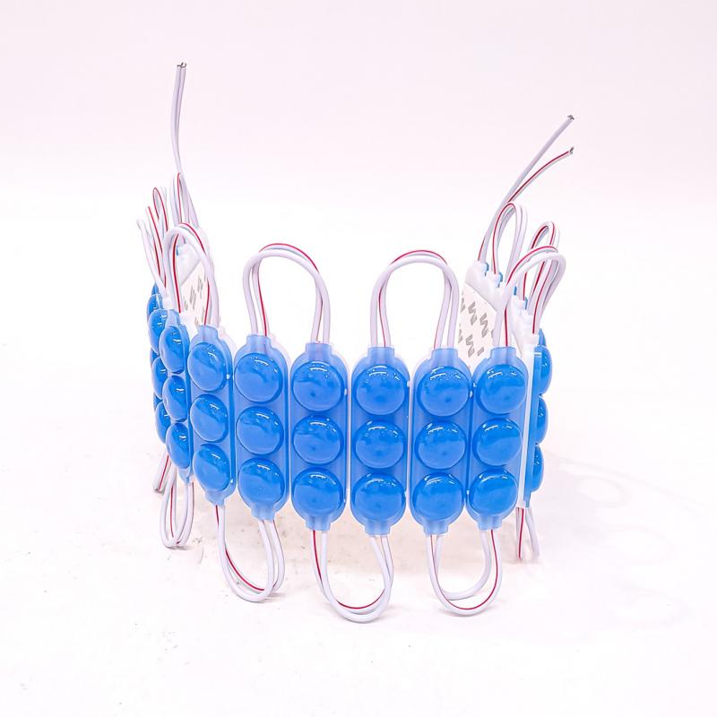 3 LED COB CIRCULAR FUME AUTOADHESIVO 12V COLOR AZUL 7CM X 1,5CM