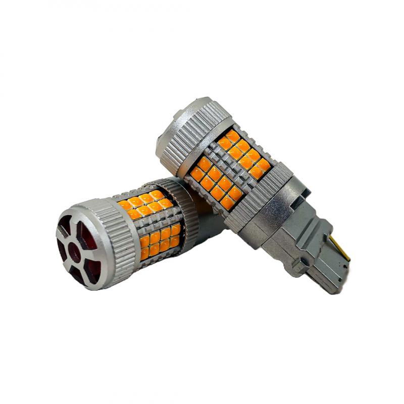 LED SENALIZACION CREE 3156 T20 COLOR AMBAR - 24 WATTS SUPER CANBUS- 40 LED CREE - 12V/24V