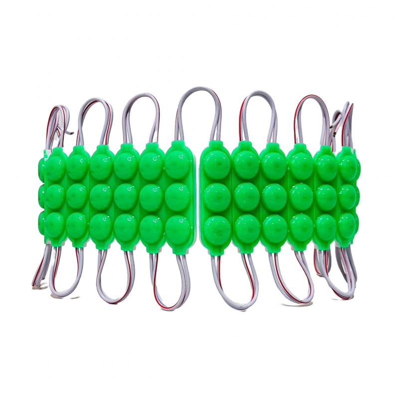3 LED COB CIRCULAR FUME AUTOADHESIVO 24V COLOR VERDE 7CM X 1,5CM
