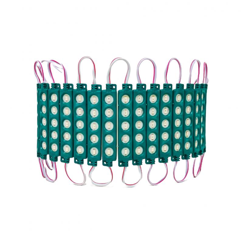 5 LED COB CIRCULAR AUTOADHESIVO 24V COLOR VERDE 7CM X 1,5CM