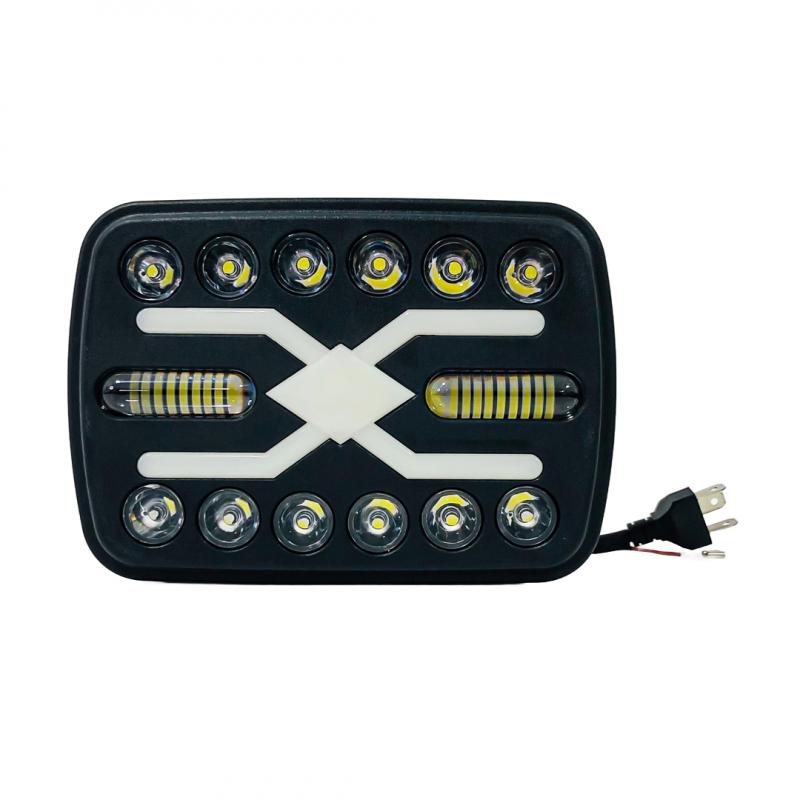 LUZ MULTILED BLANCA Y AMBAR CON FUNCION ALTA Y BAJA 9V-36V 140 WATTS MEDIDAS 7"
