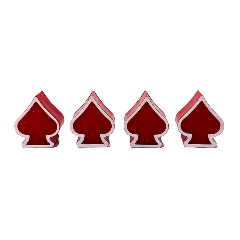 SET X 4 PCS PICS POKER ROJAS