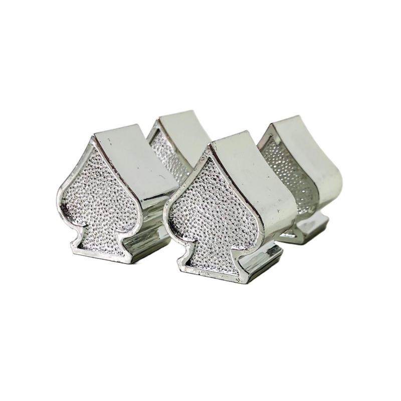 SET X 4 PCS PICS POKER PLATEADAS