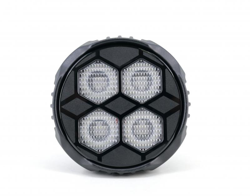REDONDO 3,1" - 40 WATTS - 4 CHIPS LED OSRAM LP/HF - 12V/24V COLOR AMBAR