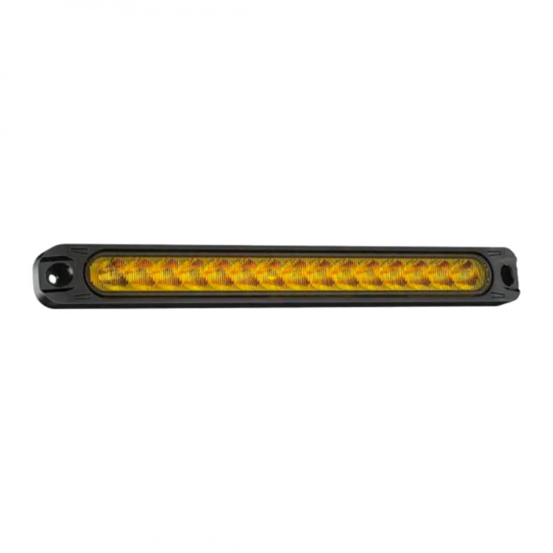 MOLDURA LED 25CM X 2,5 CM COLOR AMBAR 12V FUNCION FIJA, SECUENCIAL Y FLASH