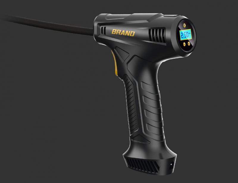 COMPRESOR DE AIRE INALAMBRICO 80 WATTS CON LINTERNA Y MEDIDOR DE PRESION DE RUEDAS CON 3 TOMAS DE AIRE Y CARGADOR USB