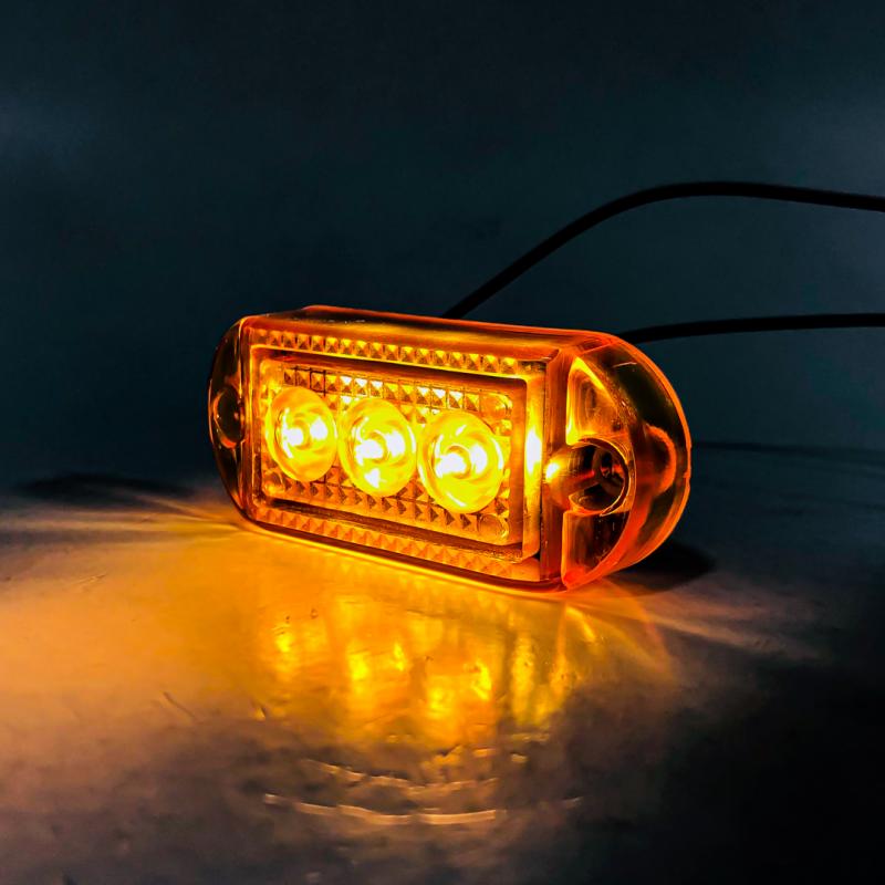 SENALIZACION LATERAL 7 CM X 3 CM COLOR AMBAR 12V / 24V FUNCION FIJA WHITE 12-24V