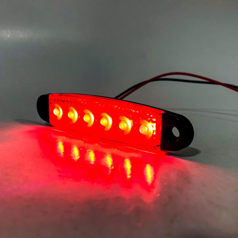 SENALIZACION LATERAL 9,5 CM X 2,1 CM COLOR ROJO 12V FUNCION FIJA WHITE 12V