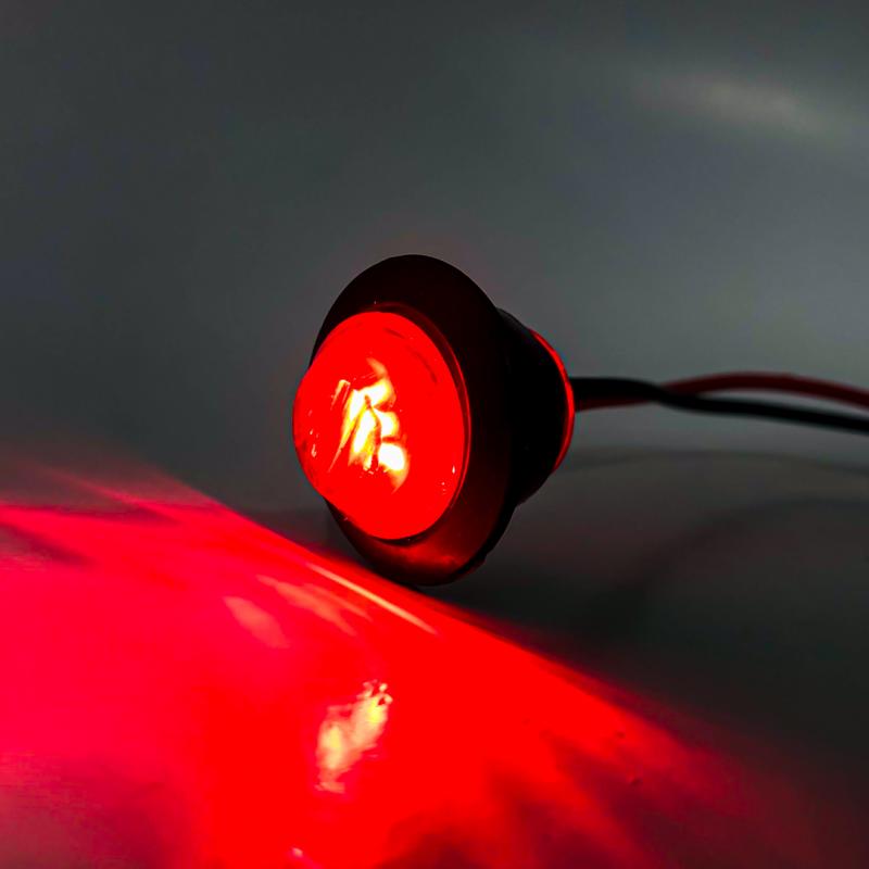 LUZ TESTIGO UNIVERSAL CIRCULAR 2 CM DIAMETRO COLOR ROJO 12V / 24V