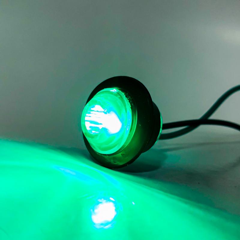 LUZ TESTIGO UNIVERSAL CIRCULAR 2 CM DIAMETRO COLOR VERDE 12V / 24V