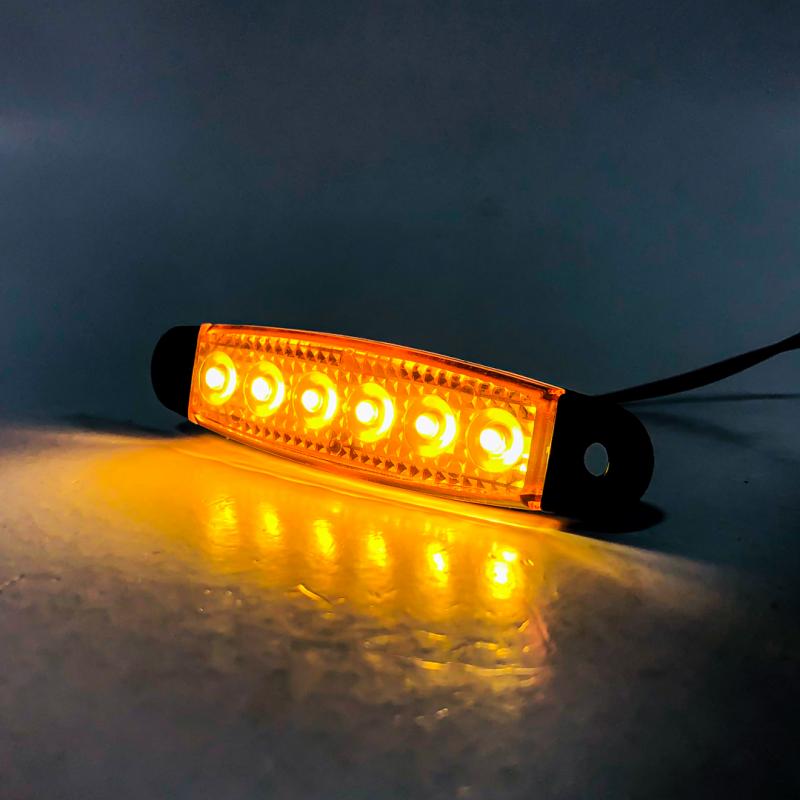 SENALIZACION LATERAL 9,5 CM X 2,1 CM COLOR AMBAR 12V FUNCION FIJA WHITE 12V