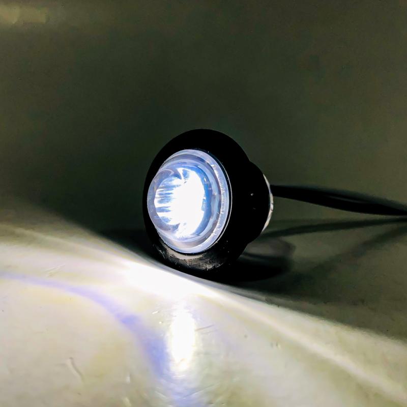 LUZ TESTIGO UNIVERSAL CIRCULAR 2 CM DIAMETRO COLOR BLANCO 12V / 24V