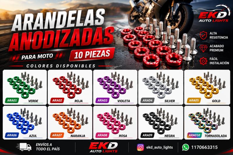 ARANDELAS ANONIZADAS 10 PIEZAS