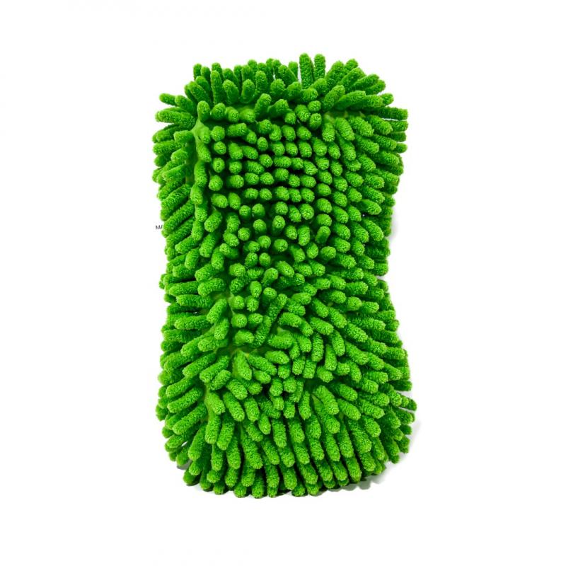 ESPONJA CON ELASTICO ESPONJA CHENILLE VERDE